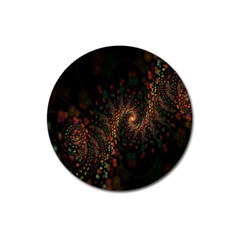 Multicolor Fractals Digital Art Design Magnet 3  (round) by Sapixe