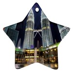 New Years Eve Petronas Towers Kuala Lumpur Malaysia Star Ornament (Two Sides) Back