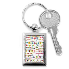 Owl Pattern Key Chains (rectangle)  by Sapixe