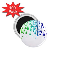 Paint Drops Artistic 1 75  Magnets (100 Pack) 