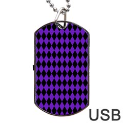 Jester Purple Dog Tag Usb Flash (one Side) by jumpercat