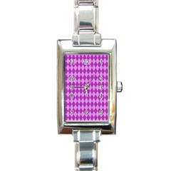 Pink Jess Rectangle Italian Charm Watch by jumpercat