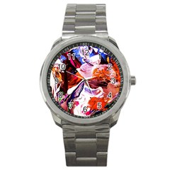 Cabin In The Mountain 2 Sport Metal Watch by bestdesignintheworld