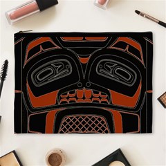 Traditional Northwest Coast Native Art Cosmetic Bag (xl) by Sapixe