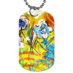 Dscf1422 - Country Flowers In The Yard Dog Tag (one Side) by bestdesignintheworld