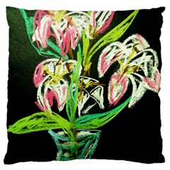 Dscf1389 - Lillies In The Vase Standard Flano Cushion Case (two Sides) by bestdesignintheworld