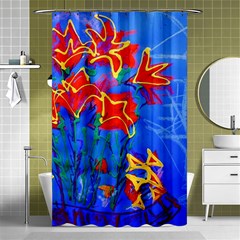 Dscf1433 - Red Lillies Shower Curtain 48  X 72  (small)  by bestdesignintheworld