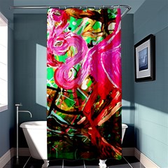 Dscf2035 - Flamingo On A Chad Lake Shower Curtain 36  X 72  (stall) 