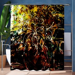 Dscf3438 - Golden Flowers In Ceramics Shower Curtain 60  X 72  (medium)  by bestdesignintheworld