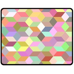 Mosaic Background Cube Pattern Double Sided Fleece Blanket (medium)  by Sapixe