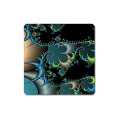 Fractal Art Artwork Digital Art Square Magnet by Sapixe