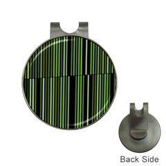 Shades Of Green Stripes Striped Pattern Hat Clips With Golf Markers by yoursparklingshop