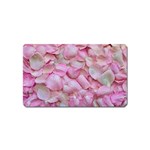 Romantic Pink Rose Petals Floral  Magnet (Name Card) Front