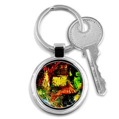 St Barbara Resort Key Chains (round)  by bestdesignintheworld