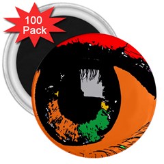 Eyes Makeup Human Drawing Color 3  Magnets (100 Pack) by Simbadda