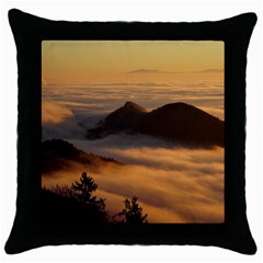 Homberg Clouds Selva Marine Throw Pillow Case (black) by Simbadda