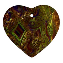 Fractal Virtual Abstract Heart Ornament (two Sides)