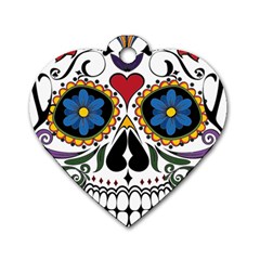 Cranium Sugar Skull Dog Tag Heart (one Side) by StarvingArtisan