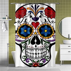 Cranium Sugar Skull Shower Curtain 48  X 72  (small)  by StarvingArtisan