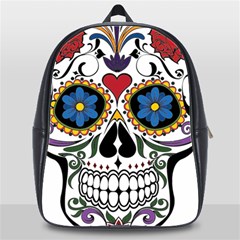 Cranium Sugar Skull School Bag (xl) by StarvingArtisan