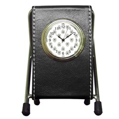 Angry Theater Mask Pattern Pen Holder Desk Clocks by dflcprints