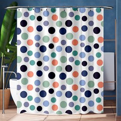 Dotted Pattern Background Blue Shower Curtain 60  X 72  (medium)  by Modern2018