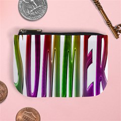 Summer Colorful Rainbow Typography Mini Coin Purses by yoursparklingshop