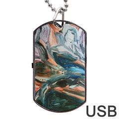 Night Lillies Dog Tag Usb Flash (one Side) by bestdesignintheworld