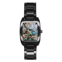 Night Lillies Stainless Steel Barrel Watch by bestdesignintheworld