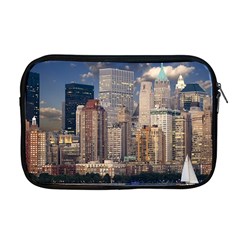 New York Skyline Manhattan Hudson Apple Macbook Pro 17  Zipper Case by Simbadda