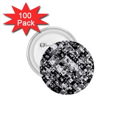 Black And White Patchwork Pattern 1 75  Buttons (100 Pack)  by dflcprints