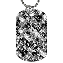 Black And White Patchwork Pattern Dog Tag (one Side) by dflcprints