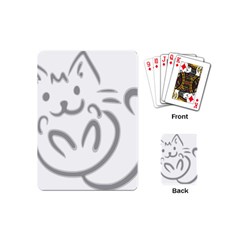 Cat Feline Cute Pet Animal Playing Cards (mini)  by Simbadda