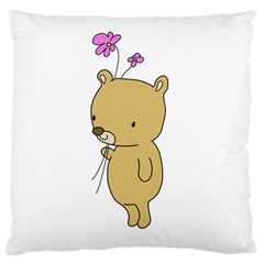 Cute Bear Cartoon Standard Flano Cushion Case (two Sides) by Simbadda