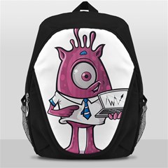 Business Education Logo Monster Backpack Bag by Simbadda