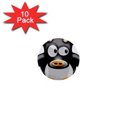 Cow Animal Mammal Cute Tux 1  Mini Buttons (10 Pack)  by Simbadda