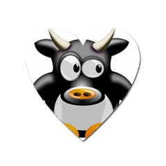 Cow Animal Mammal Cute Tux Heart Magnet by Simbadda