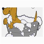 Dog Bath Grooming Large Glasses Cloth Front