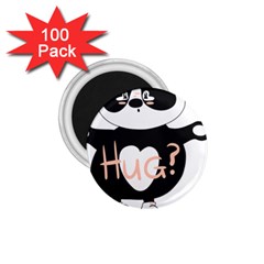 Panda Hug Sorry Cute Cute Bear 1 75  Magnets (100 Pack)  by Simbadda