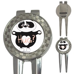 Panda Hug Sorry Cute Cute Bear 3-in-1 Golf Divots by Simbadda