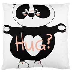 Panda Hug Sorry Cute Cute Bear Large Cushion Case (one Side) by Simbadda