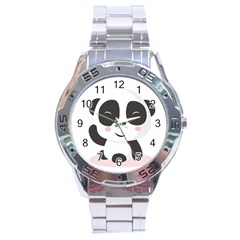 Panda Bear Funny Cute Stainless Steel Analogue Watch by Simbadda