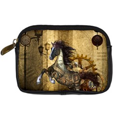 Awesome Steampunk Horse, Clocks And Gears In Golden Colors Digital Camera Cases by FantasyWorld7