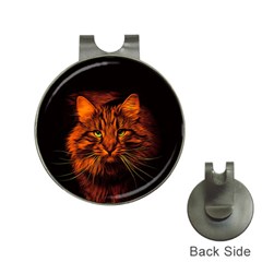 Cat Digiart Artistically Cute Hat Clips With Golf Markers by Simbadda