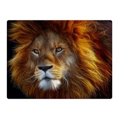 Fractalius Big Cat Animal Double Sided Flano Blanket (mini)  by Simbadda