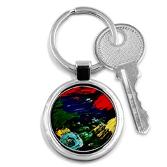 Tumble Weed And Blue Rose 1 Key Chains (round)  by bestdesignintheworld