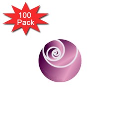 Rose 1  Mini Buttons (100 Pack) 