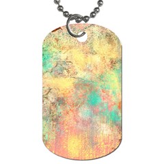 Pink Pastel Abstract Dog Tag (two Sides)