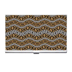 Modern Wavy Geometric Pattern Business Card Holders by dflcprints