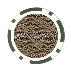 Modern Wavy Geometric Pattern Poker Chip Card Guard by dflcprints